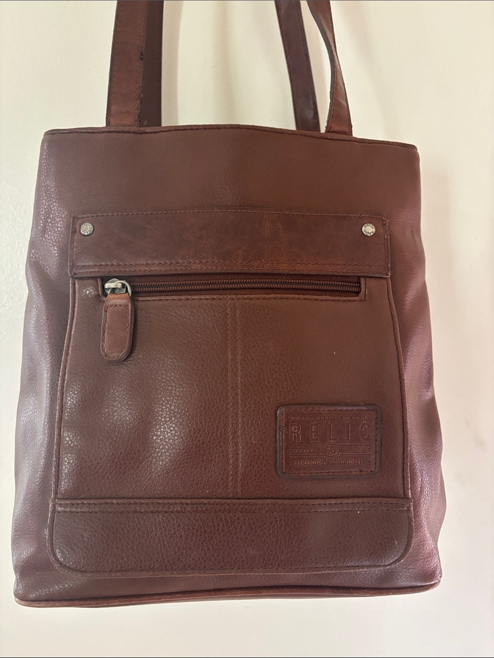 Relic Dark Brown leather shoulder Bag for women